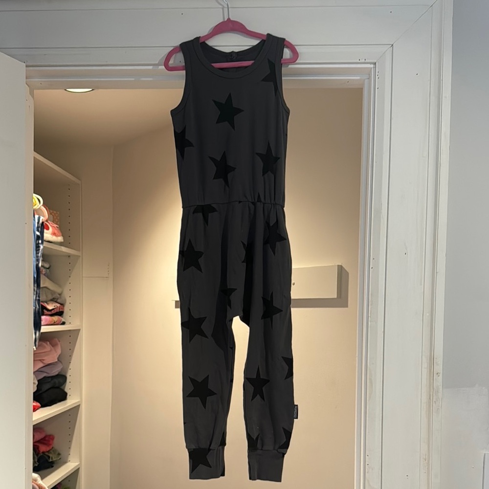nununu Dark Gray Star Bodysuit
